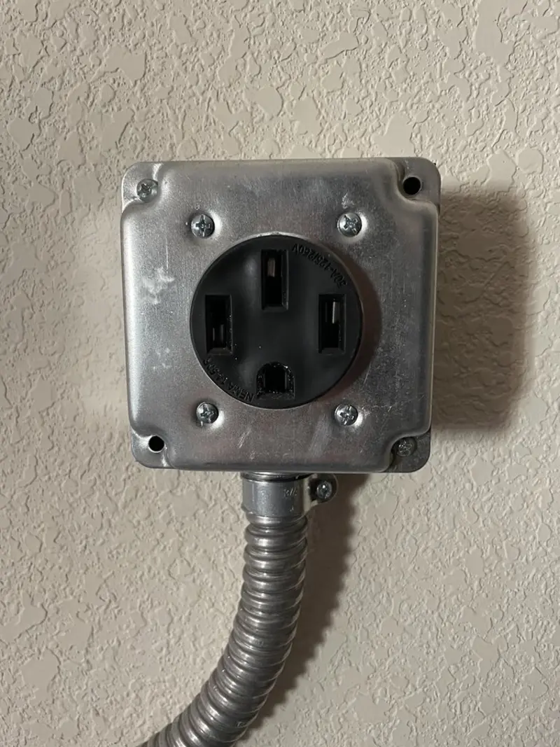 NEMA 14-50 outlet installed for Electrical Panel Upgrade in Old Stine
